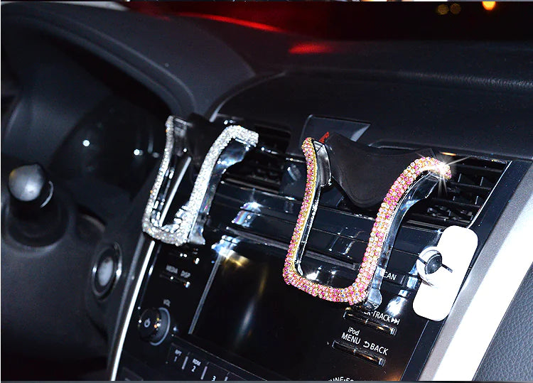 Car Diamond U-Shaped Phone Holder