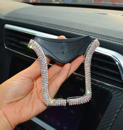 Car Diamond U-Shaped Phone Holder