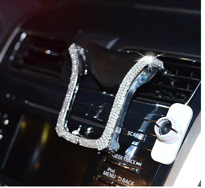 Car Diamond U-Shaped Phone Holder