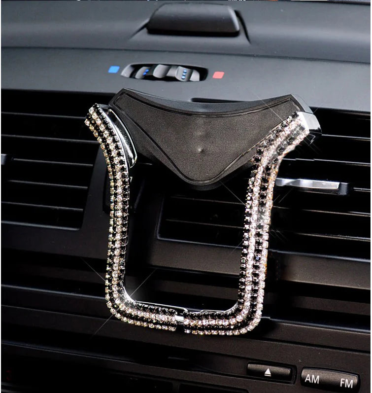 Car Diamond U-Shaped Phone Holder