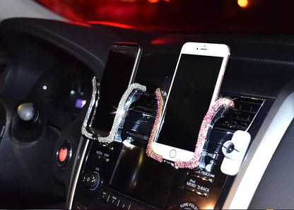 Car Diamond U-Shaped Phone Holder