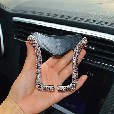 Car Diamond U-Shaped Phone Holder